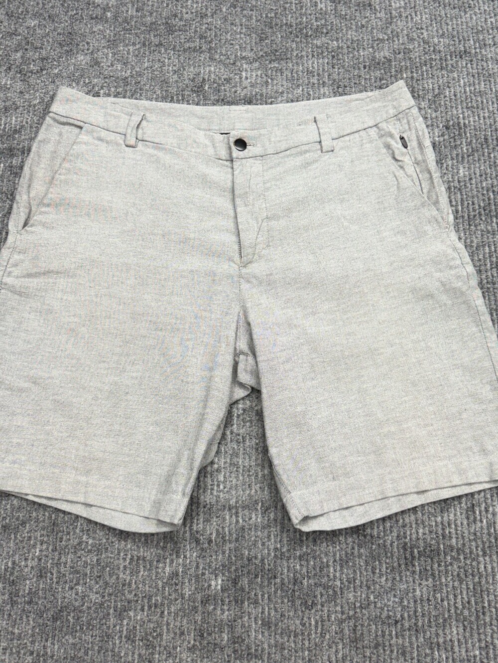 Lululemon Commission Short Mens 34x9 Gray Chino Pockets Golf Preppy Casual